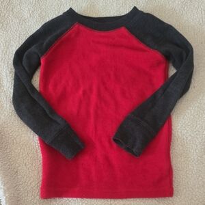 Jumping Beans Sz 4 Red and Dk Gray Thermal Long Sleeve